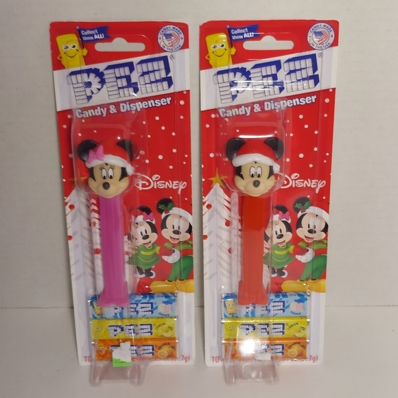 Lot of 2 Limited Edition Christmas Pez Mickey & Minnie Mouse Candy Dispenser NWT - Picture 1 of 6